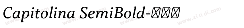 Capitolina SemiBold字体转换